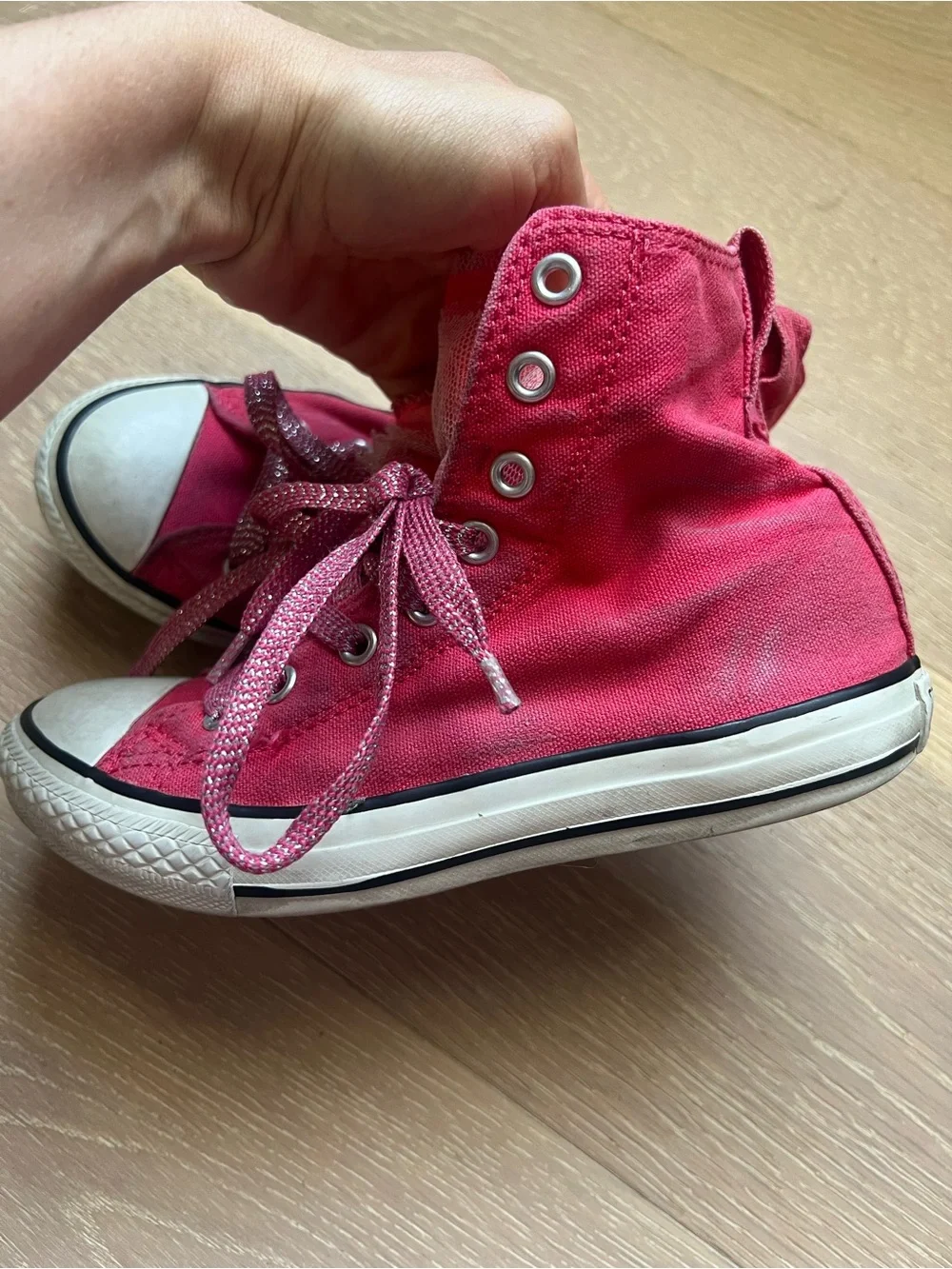 Kids Hot Pinn High-Top Canvas Sneakers with Tulle Accents